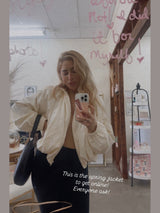 Sofia Timeless Chic Buttercream WindBreaker