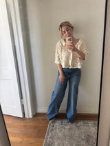 Wide leg cropped Jeans
