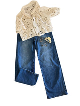 Wide leg cropped Jeans