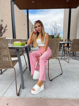 Wide leg pink pants - She Styles ~Your Image~