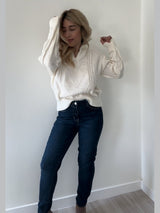 Sofia Cable Half Zip Sweater - She Styles ~Your Image~