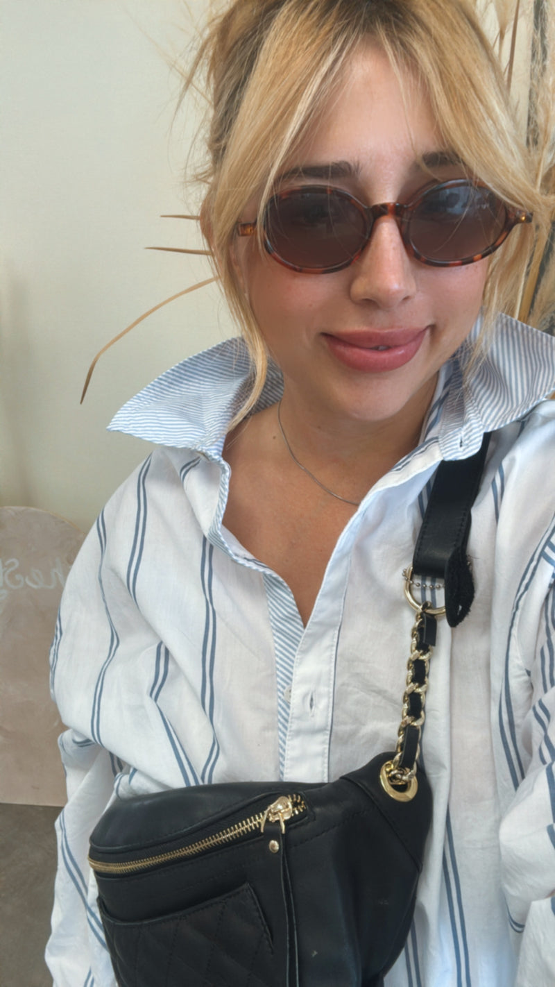 Hamptons Two Tone Button Up Unisex Shirt