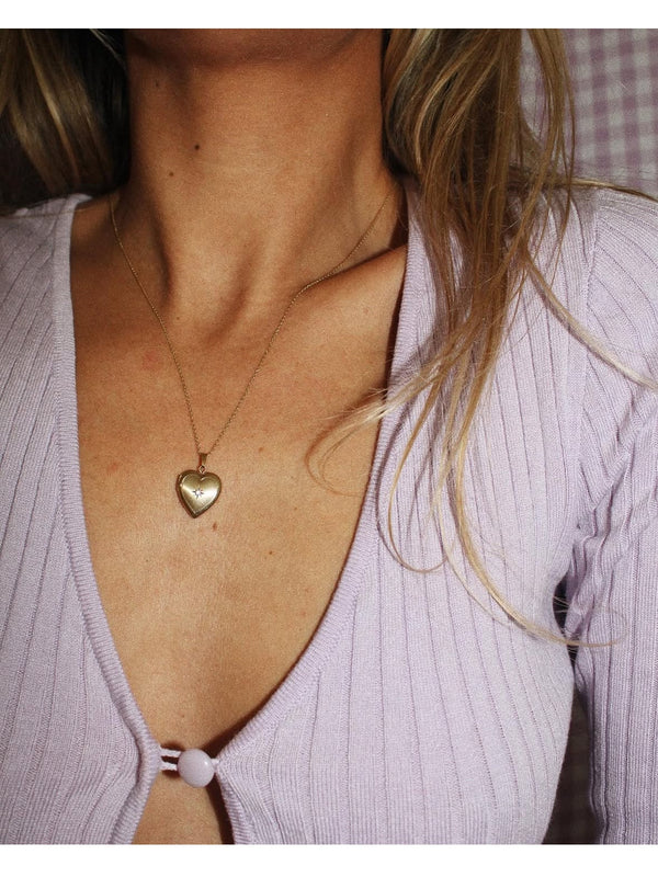 Gold Heart Lock it Necklace