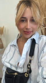 Hamptons Two Tone Button Up Unisex Shirt