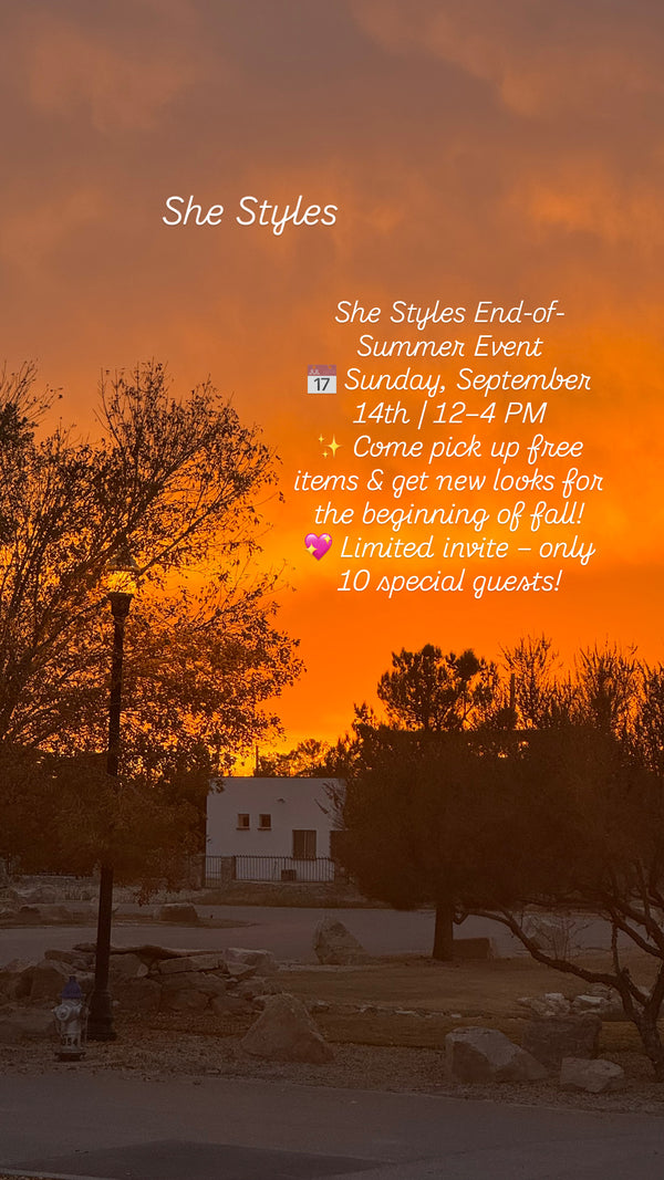 End of Summer Event Must Rsvp At Check Out