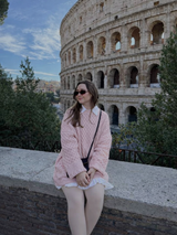 Old Money Ella Pink Cable Knit Sweater