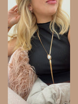 Sophia's Pearl Bolo Necklace