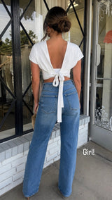 Ballerina  White Criss Cross Top