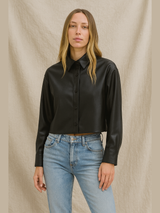 Elle Blacked Cropped Shacket