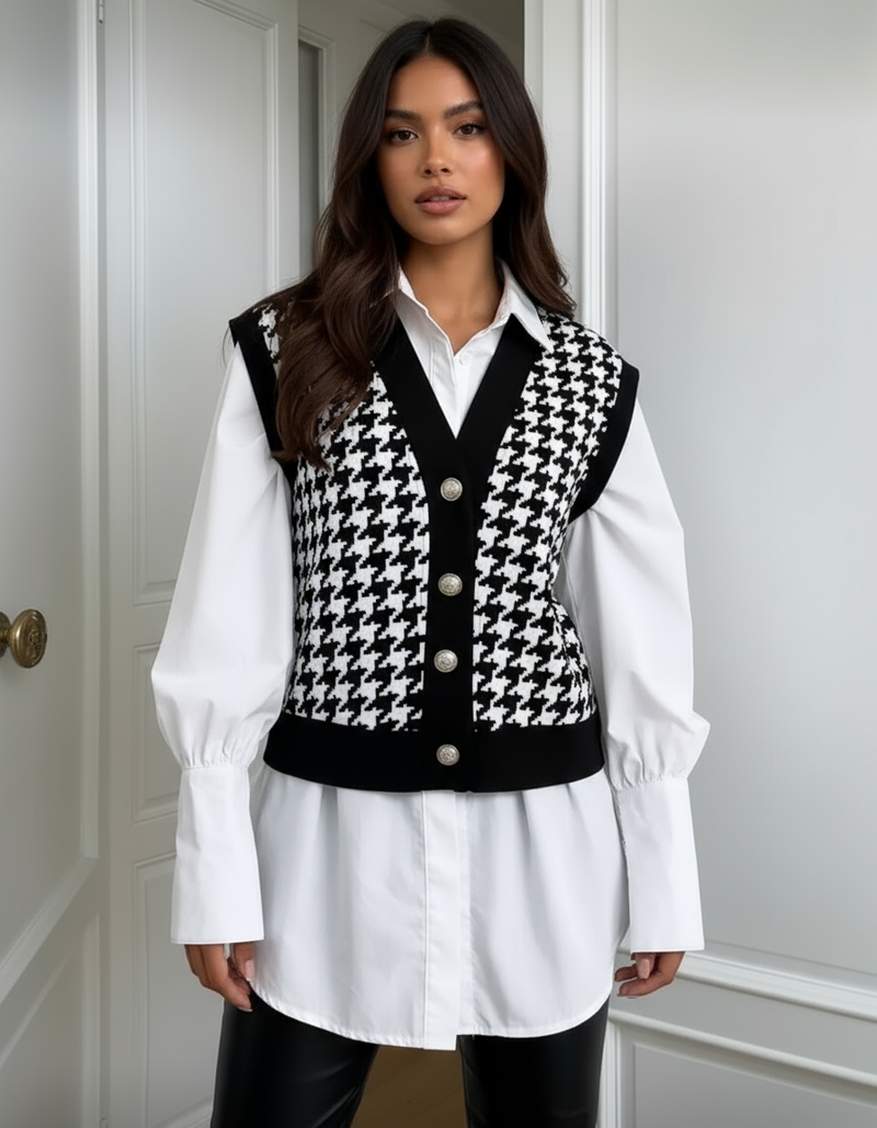 Houndstooth Vest