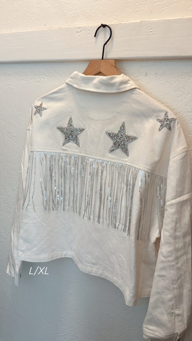 Beautiful Nights Fringe Jacket