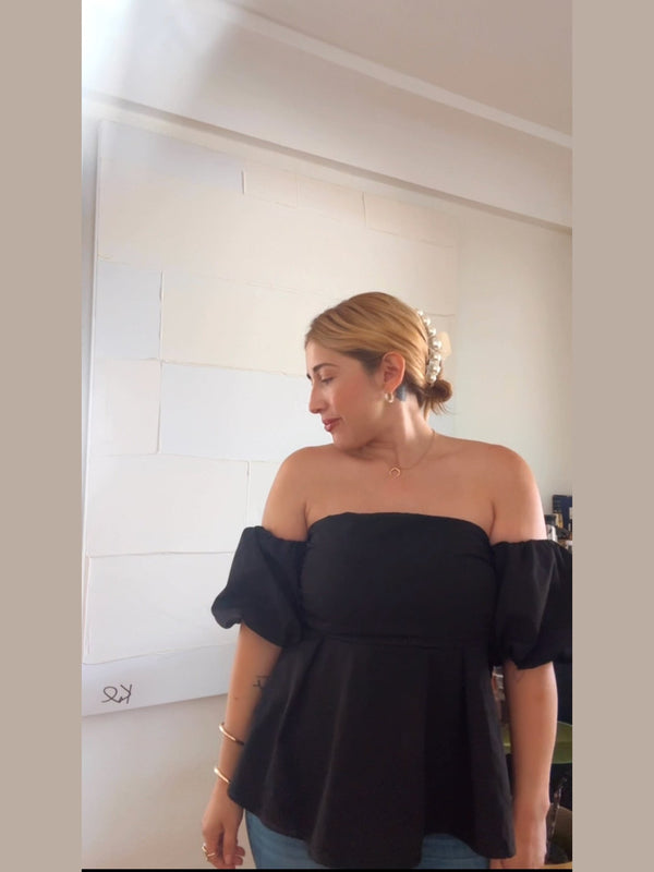 Sweet Black off Shoulder Top