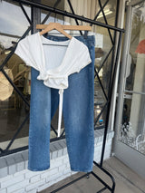 Ballerina  White Criss Cross Top