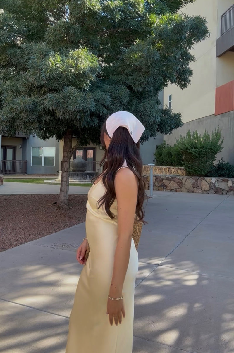 Audrey Butter Cream Maxi Dress