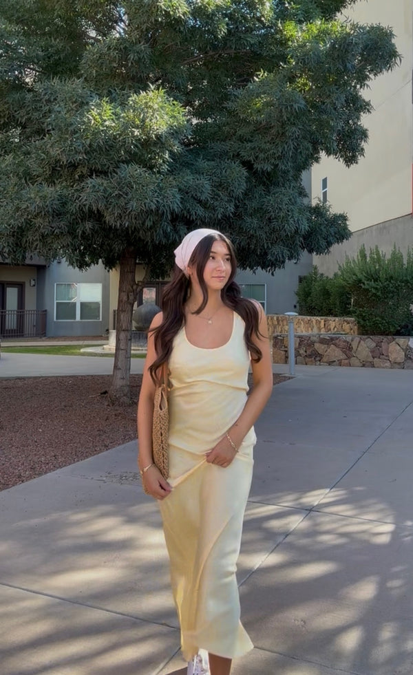 Audrey Butter Cream Maxi Dress