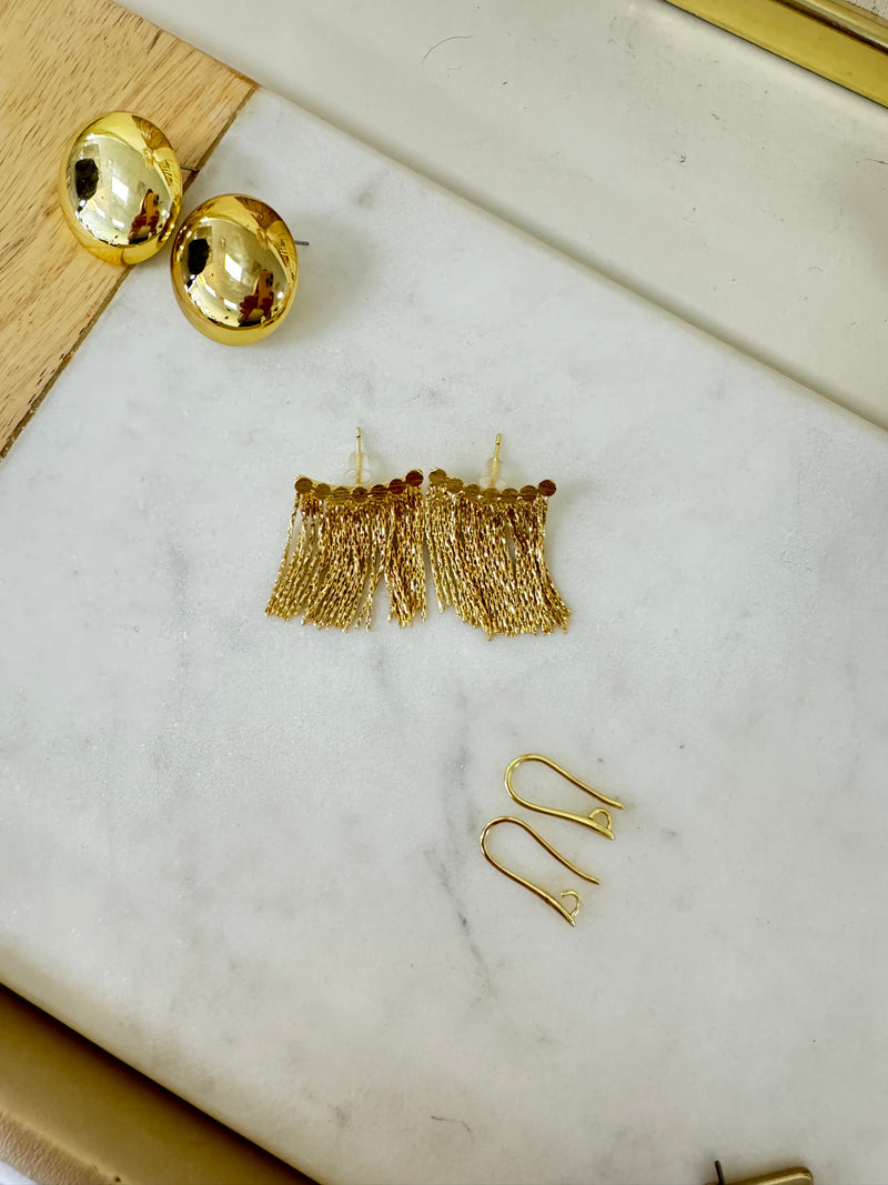 Josie Fringe Gold Earrings