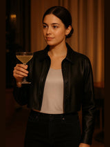 Elle Blacked Cropped Shacket