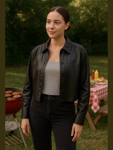 Elle Blacked Cropped Shacket