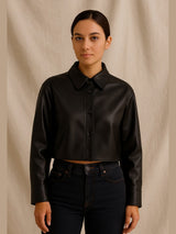 Elle Blacked Cropped Shacket