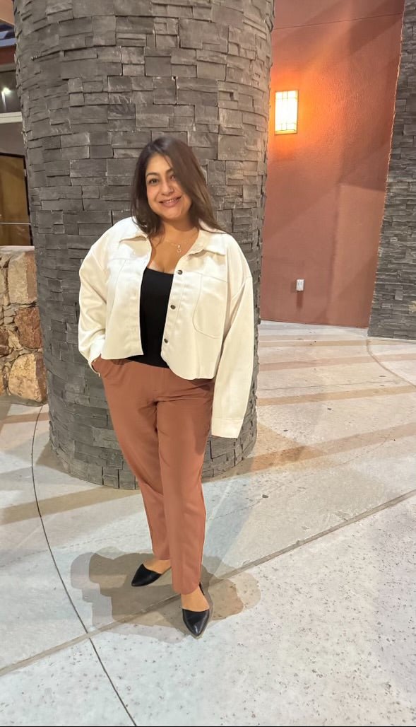 Cream Cropped Jacket - She Styles ~Your Image~