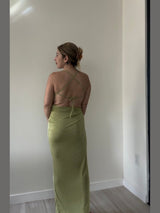 Lemon Lime backless Dress - She Styles ~Your Image~
