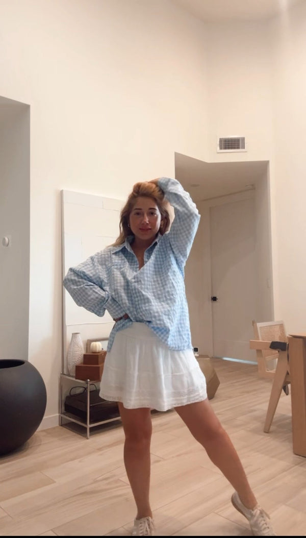 Oversized Gingham Button Down - She Styles ~Your Image~