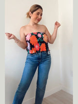 Pleated floral top - She Styles ~Your Image~Apparel & Accessories