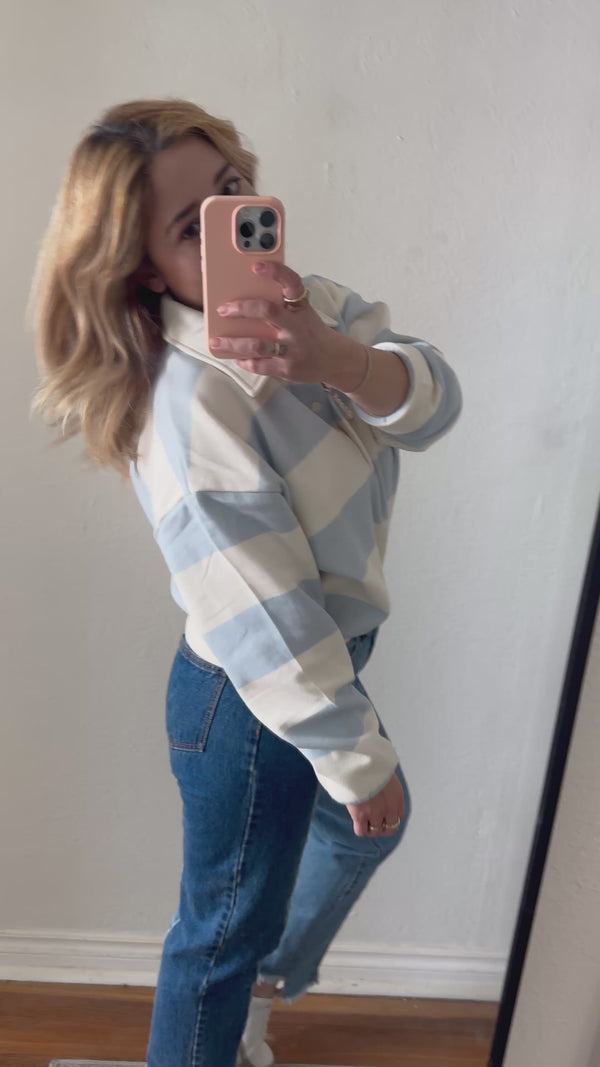 Briannia Blue / Cream Sweater