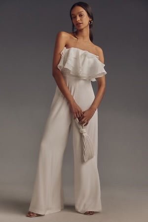 White Ruffle Jumpsuit - She Styles ~Your Image~