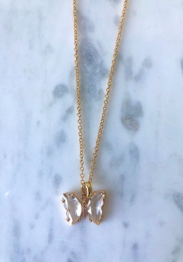 Crystal Butterfly Necklace - She Styles ~Your Image~