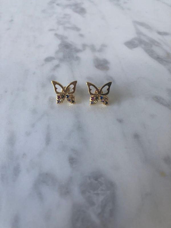 Gold butterfly earrings - She Styles ~Your Image~