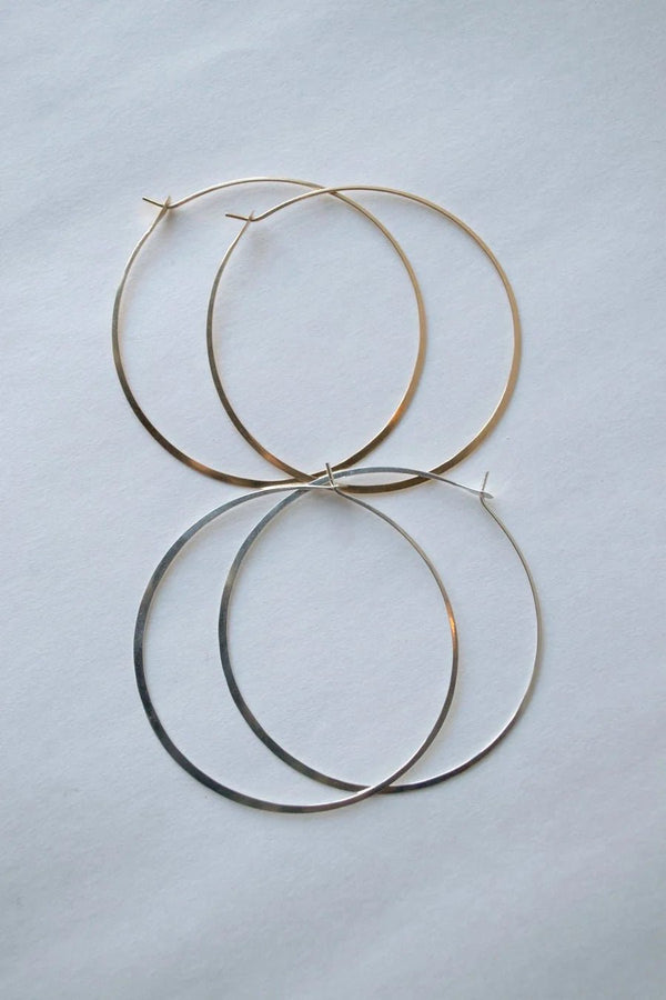 The Everyday Thin Silver Hoops - She Styles ~Your Image~earrings