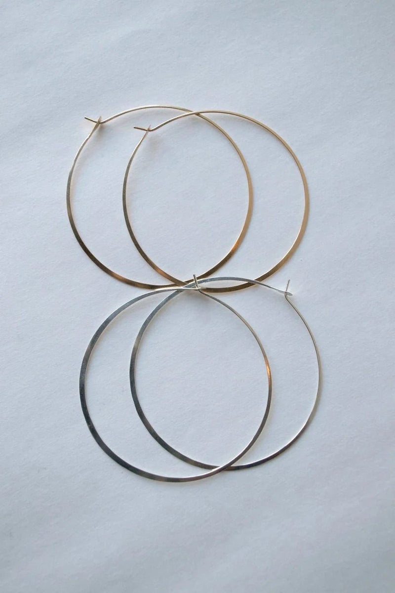 The Everyday Thin Silver Hoops - She Styles ~Your Image~earrings